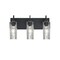 Besa Lighting Duke Vanity, Silver Foil, Black, 3x60W Incandescent 3WG-DUKESF-BK - alternate 1